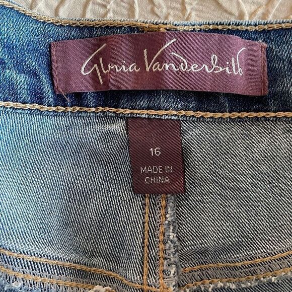 Gloria Vanderbilt Womens Amanda Jeans Denim Stretch Medium Wash Size 16 Short - Picture 6 of 11
